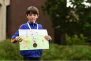 26 May 2018; Daithi O'Leary from Kilnamona, Co. Clare, with his bronze medal from the u10 Art event during day 1 of the Aldi Community Games. Over 3,500 children took part in Aldi Community Games May Festival on a sun-drenched, fun-filled weekend in University of Limerick from 26th to 27th May. Photo by Diarmuid Greene/Sportsfile