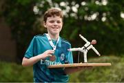 26 May 2018; Cormac Beatty, aged 12, from Castlerea, Co. Roscommon, with his silver medal from the Model Making event during day 1 of the Aldi Community Games. Over 3,500 children took part in Aldi Community Games May Festival on a sun-drenched, fun-filled weekend in University of Limerick from 26th to 27th May. Photo by Diarmuid Greene/Sportsfile