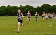 27 May 2018; Hazel Hughes, from Monaghan, on her way to winning the 1200m Cross Country Final during Day 2 of the Aldi Community Games May Festival, which saw over 3,500 children take part in a fun-filled weekend at University of Limerick from 26th to 27th May. Photo by Diarmuid Greene/Sportsfile