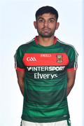 25 May 2018; Shairoze Akram of Mayo during the Mayo Football Squad Portraits 2018 at Elvery's MacHale Park in Castlebar, Co Mayo. Photo by Harry Murphy/Sportsfile