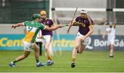 26 May 2018; Liam Ryan of Wexford in action against David King of Offaly during the Leinster GAA Hurling Senior Championship Round 3 match between Offaly and Wexford at Bord na Mona O'Connor Park in Tullamore, Offaly. Photo by Matt Browne/Sportsfile