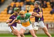 26 May 2018; Colin Egan of Offaly in action against Liam Og McGovern of Wexford during the Leinster GAA Hurling Senior Championship Round 3 match between Offaly and Wexford at Bord na Mona O'Connor Park in Tullamore, Offaly. Photo by Matt Browne/Sportsfile