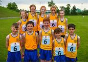 27 May 2018; The Clare team after the 1200m Cross Country Mixed Final during Day 2 of the Aldi Community Games May Festival, which saw over 3,500 children take part in a fun-filled weekend at University of Limerick from 26th to 27th May. Photo by Diarmuid Greene/Sportsfile