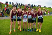 27 May 2018; Criostoir Ormsby, Conor Liston, James Flynn, Jamie Wallace, Alex Lynch, and Darragh Weblin, from Westmeath, celebrate after winning the Boys u12 Relay Final during Day 2 of the Aldi Community Games May Festival, which saw over 3,500 children take part in a fun-filled weekend at University of Limerick from 26th to 27th May. Photo by Diarmuid Greene/Sportsfile