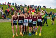 27 May 2018; Criostoir Ormsby, Conor Liston, James Flynn, Jamie Wallace, Alex Lynch, and Darragh Weblin, from Westmeath, along with their coaches Tom Wallace and Sean Liston, celebrate after winning the Boys u12 Relay Final during Day 2 of the Aldi Community Games May Festival, which saw over 3,500 children take part in a fun-filled weekend at University of Limerick from 26th to 27th May. Photo by Diarmuid Greene/Sportsfile