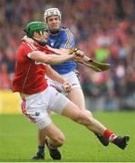 27 May 2018; Seamus Harnedy of Cork is tackled by Michael Cahill of Tipperary during the Munster GAA Hurling Senior Championship Round 2 match between Tipperary and Cork at Semple Stadium in Thurles, Tipperary. Photo by Eóin Noonan/Sportsfile