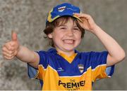 27 May 2018; Tipperary supporter Patrick Delahunty, age 7, from Ballygarvin, Cork prior to the Munster GAA Hurling Senior Championship Round 2 match between Tipperary and Cork at Semple Stadium in Thurles, Tipperary. Photo by Eóin Noonan/Sportsfile
