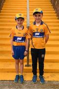 27 May 2018; Clare supporters Jack Browne, left, age nine, and Cathal Noonan, age ten, from Fountain, Ennis, before the Munster GAA Hurling Senior Championship Round 2 match between Clare and Waterford at Cusack Park in Ennis, Co Clare. Photo by Ray McManus/Sportsfile