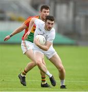 27 May 2018; Kevin Flynn of Kildare in action against Ciaran Moran of Carlow during the Leinster GAA Football Senior Championship Quarter-Final match between Carlow and Kildare at O'Connor Park in Tullamore, Offaly. Photo by Matt Browne/Sportsfile