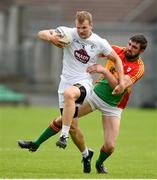 27 May 2018; Peter Kelly of Kildare in action against Sean Murphy of Carlow during the Leinster GAA Football Senior Championship Quarter-Final match between Carlow and Kildare at O'Connor Park in Tullamore, Offaly. Photo by Matt Browne/Sportsfile