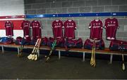 27 May 2018; A general view of the Galway dressing room before the Leinster GAA Hurling Senior Championship Round 3 match between Galway and Kilkenny at Pearse Stadium in Galway. Photo by Piaras Ó Mídheach/Sportsfile