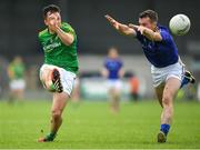 27 May 2018; James McEntee of Meath in action against David McGivney of Longford during the Leinster GAA Football Senior Championship Quarter-Final match between Longford and Meath at Glennon Brothers Pearse Park in Longford. Photo by Harry Murphy/Sportsfile