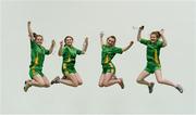 27 May 2018; Chloe Philpott, Rebecca Burke, Katie Frost, and Eimear Murphy, from Kilkishen, Co Clare, celebrate after winning gold in the Girls u16 handball during Day 2 of the Aldi Community Games May Festival, which saw over 3,500 children take part in a fun-filled weekend at University of Limerick from 26th to 27th May.  Photo by Diarmuid Greene/Sportsfile