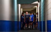 27 May 2018; Dublin captain Stephen Cluxton leads his side out ahead of the Leinster GAA Football Senior Championship Quarter-Final match between Wicklow and Dublin at O'Moore Park in Portlaoise, Co Laois. Photo by Ramsey Cardy/Sportsfile