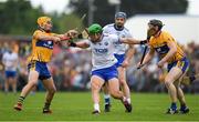 27 May 2018; Tom Devine of Waterford in action against Colm Galvin, left, and Jamie Shanahan of Clare during the Munster GAA Hurling Senior Championship Round 2 match between Clare and Waterford at Cusack Park in Ennis, Co Clare. Photo by Ray McManus/Sportsfile