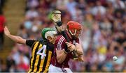 27 May 2018; Conor Whelan of Galway in action against Paddy Deegan of Kilkenny during the Leinster GAA Hurling Senior Championship Round 3 match between Galway and Kilkenny at Pearse Stadium in Galway. Photo by Piaras Ó Mídheach/Sportsfile