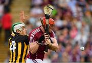 27 May 2018; Conor Whelan of Galway in action against Paddy Deegan of Kilkenny during the Leinster GAA Hurling Senior Championship Round 3 match between Galway and Kilkenny at Pearse Stadium in Galway. Photo by Piaras Ó Mídheach/Sportsfile