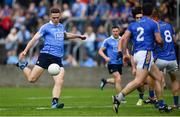 27 May 2018; Brian Fenton of Dublin shoots to score his side's first goal of the game during the Leinster GAA Football Senior Championship Quarter-Final match between Wicklow and Dublin at O'Moore Park in Portlaoise, Co Laois. Photo by Ramsey Cardy/Sportsfile