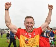 27 May 2018; Conor Lawlor of Carlow celebrates after the Leinster GAA Football Senior Championship Quarter-Final match between Carlow and Kildare at O'Connor Park in Tullamore, Offaly. Photo by Matt Browne/Sportsfile