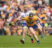 27 May 2018; Tony Kelly of Clare in action against Tommy Ryan of Waterford during the Munster GAA Hurling Senior Championship Round 2 match between Clare and Waterford at Cusack Park in Ennis, Co Clare. Photo by Ray McManus/Sportsfile