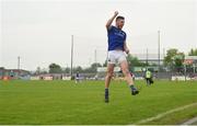 27 May 2018; Robbie Smyth of Longford celebrates the fulltime whistle during the Leinster GAA Football Senior Championship Quarter-Final match between Longford and Meath at Glennon Brothers Pearse Park in Longford. Photo by Harry Murphy/Sportsfile