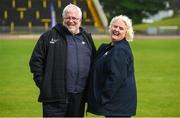 27 May 2018; President of Athletics Ireland Georgina Drumm and Deputy President John Cronin during the Irish Life Health AAI Games and Combined Events Day 2 Combined Events at Morton Stadium in Santry, Dublin. Photo by David Fitzgerald/Sportsfile