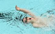 27 May 2018; Nikodem Jancewicz, from Castleblayney, Co. Monaghan, competing in the Boys U10-O9 25m backstroke event during Day 2 of the Aldi Community Games May Festival, which saw over 3,500 children take part in a fun-filled weekend at University of Limerick from 26th to 27th May.  Photo by Sam Barnes/Sportsfile