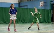 27 May 2018; Stephen O'Grady from Burrishole, Co Mayo, and Christine Percy from Tipperary competing in the u13 handball during Day 2 of the Aldi Community Games May Festival, which saw over 3,500 children take part in a fun-filled weekend at University of Limerick from 26th to 27th May. Photo by Diarmuid Greene/Sportsfile