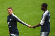 27 May 2018; Antoine Griezmann, left, and Paul Pogba during France training at Stade de France in Paris, France. Photo by Stephen McCarthy/Sportsfile