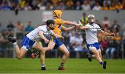 27 May 2018; Colm Galvin of Clare in action against Barry Coughlan, left, and Conor Gleeson of Waterford during the Munster GAA Hurling Senior Championship Round 2 match between Clare and Waterford at Cusack Park in Ennis, Co Clare. Photo by Ray McManus/Sportsfile