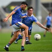 27 May 2018; Darren Hayden of Wicklow is tackled by Con O'Callaghan of Dublin during the Leinster GAA Football Senior Championship Quarter-Final match between Wicklow and Dublin at O'Moore Park in Portlaoise, Co Laois. Photo by Ramsey Cardy/Sportsfile