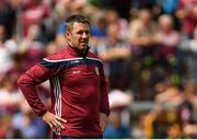 27 May 2018; Galway goalkeeper Colm Callanan, who did not tog out, walks the pitch before the Leinster GAA Hurling Senior Championship Round 3 match between Galway and Kilkenny at Pearse Stadium in Galway. Photo by Piaras Ó Mídheach/Sportsfile