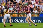 27 May 2018; Brian Concannon of Galway in action against Enda Morrissey of Kilkenny during the Leinster GAA Hurling Senior Championship Round 3 match between Galway and Kilkenny at Pearse Stadium in Galway. Photo by Piaras Ó Mídheach/Sportsfile