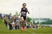 27 May 2018; Ferne Duffy, Bawn Latton, Co. Monaghan, competing in the Girls u12 Relay Final during Day 2 of the Aldi Community Games May Festival, which saw over 3,500 children take part in a fun-filled weekend at University of Limerick from 26th to 27th May. Photo by Diarmuid Greene/Sportsfile