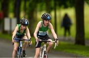 27 May 2018; Billy Black, from Ramelton, Co. Donegal, right, and Brendan Mcguinness, from Walterstown - Johnstown, Co. Meath, competing in the Duathlon during Day 2 of the Aldi Community Games May Festival, which saw over 3,500 children take part in a fun-filled weekend at University of Limerick from 26th to 27th May. Photo by Diarmuid Greene/Sportsfile