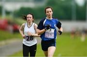 27 May 2018; Nicola Dunleavy, from Drumcliffe, Co. Sligo, left, and Annie Deneher, from Erne Valley, Co. Cavan, competing in the Duathlon during Day 2 of the Aldi Community Games May Festival, which saw over 3,500 children take part in a fun-filled weekend at University of Limerick from 26th to 27th May.  Photo by Diarmuid Greene/Sportsfile
