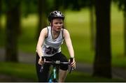 27 May 2018; Nicola Dunleavy, from Drumcliffe, Co. Sligo, on her way to taking second place in the Duathlon during Day 2 of the Aldi Community Games May Festival, which saw over 3,500 children take part in a fun-filled weekend at University of Limerick from 26th to 27th May.  Photo by Diarmuid Greene/Sportsfile