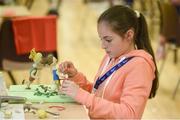 26 May 2018; Ellen Regan from Ballghaderreen, Co. Roscommon, competing in the u14 Model Making event during day 1 of the Aldi Community Games. Over 3,500 children took part in Aldi Community Games May Festival on a sun-drenched, fun-filled weekend in University of Limerick from 26th to 27th May. Photo by Diarmuid Greene/Sportsfile