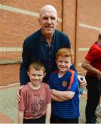 26 May 2018; Aldi Community Games ambassador Paul O'Connell along with Callum and Adam Henry from Coolaney, Co. Sligo during day 1 of the Aldi Community Games. Over 3,500 children took part in Aldi Community Games May Festival on a sun-drenched, fun-filled weekend in University of Limerick from 26th to 27th May. Photo by Diarmuid Greene/Sportsfile