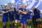 26 May 2018; Sean Cronin of Leinster with his son Cillian following their victory in the Guinness PRO14 Final between Leinster and Scarlets at the Aviva Stadium in Dublin. Photo by Ramsey Cardy/Sportsfile