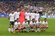 28 May 2018; Republic of Ireland team prior to the International Friendly match between France and Republic of Ireland at Stade de France in Paris, France. Photo by Seb Daly/Sportsfile
