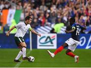 28 May 2018; Seamus Coleman of Republic of Ireland in action against Blaise Matuidi of France during the International Friendly match between France and Republic of Ireland at Stade de France in Paris, France. Photo by Seb Daly/Sportsfile