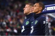 28 May 2018; Shane Supple, left, and Graham Burke Republic of Ireland prior to the International Friendly match between France and Republic of Ireland at Stade de France in Paris, France. Photo by Stephen McCarthy/Sportsfile