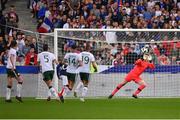 28 May 2018; Colin Doyle of Republic of Ireland fails to keep out a shot from Nabil Fekir of France during the International Friendly match between France and Republic of Ireland at Stade de France in Paris, France. Photo by Seb Daly/Sportsfile