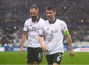 28 May 2018; Seamus Coleman, right, and David Meyler of Republic of Ireland following the International Friendly match between France and Republic of Ireland at Stade de France in Paris, France. Photo by Stephen McCarthy/Sportsfile