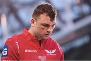 26 May 2018; Tadhg Beirne of Scarlets following their defeat in the Guinness PRO14 Final between Leinster and Scarlets at the Aviva Stadium in Dublin. Photo by Ramsey Cardy/Sportsfile