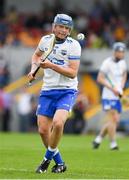27 May 2018;  The Waterford captain Paddy Leevy takes a free during the Electric Ireland Munster GAA Hurling Minor Championship Round 2 match between Clare and Waterford at Cusack Park in Ennis, Co Clare. Photo by Ray McManus/Sportsfile