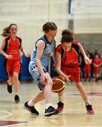 27 May 2018; Amy Curtin from Castleisland, Co. Kerry, right and Aimee Stewart from Oranmore, Co. Galway, competing in the Basketball U13 Girls event during during Day 2 of the Aldi Community Games May Festival, which saw over 3,500 children take part in a fun-filled weekend at University of Limerick from 26th to 27th May.  Photo by Sam Barnes/Sportsfile