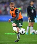 28 May 2018; Daryl Horgan of Republic of Ireland during the warm-up prior to the International Friendly match between France and Republic of Ireland at Stade de France in Paris, France. Photo by Seb Daly/Sportsfile