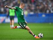 28 May 2018; James McClean of Republic of Ireland during the warm-up prior to the International Friendly match between France and Republic of Ireland at Stade de France in Paris, France. Photo by Seb Daly/Sportsfile